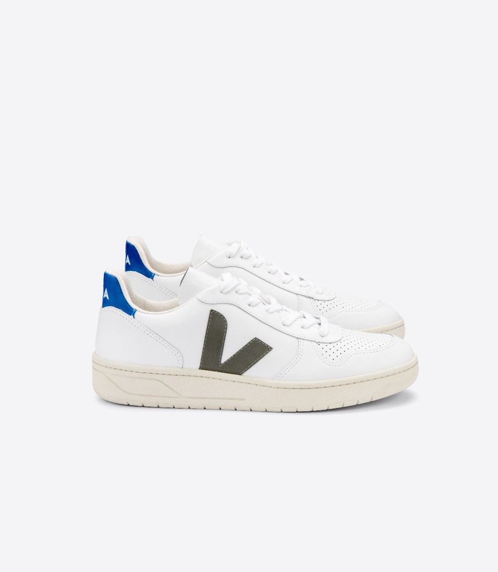 Veja Trainers Mens White - V-10 Leather - BLTX-47908